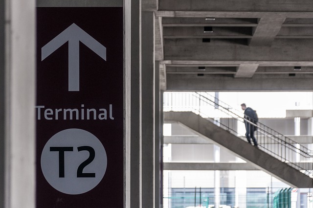 Free download stairs airport terminal sign free picture to be edited with GIMP free online image editor