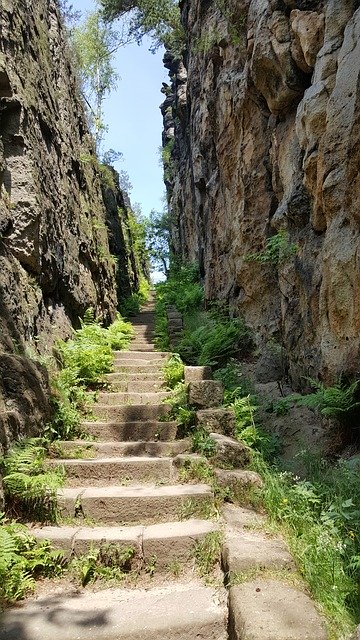 Free download Stairs Ascension Rock Nun -  free photo or picture to be edited with GIMP online image editor