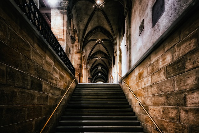 Free download stairs emergence church cloister free picture to be edited with GIMP free online image editor