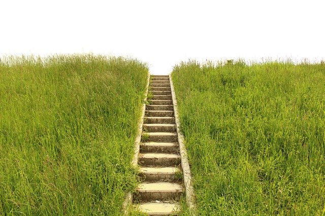 Descărcare gratuită Stairs Grass Gradually - fotografie sau imagine gratuită pentru a fi editată cu editorul de imagini online GIMP