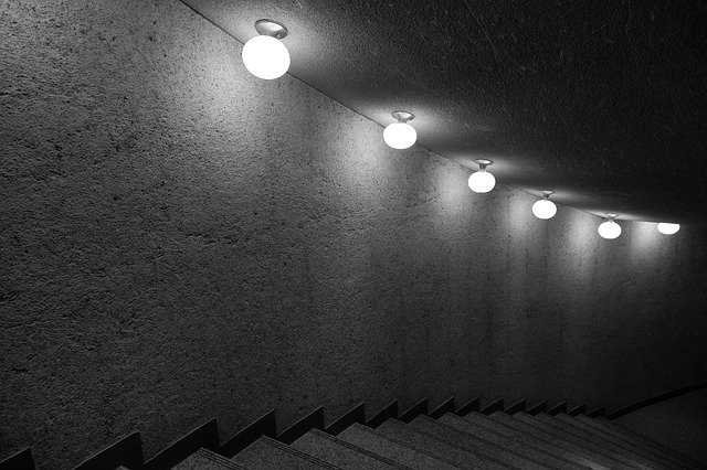 Free download Stairs Stairway Dark Hall -  free photo or picture to be edited with GIMP online image editor