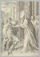 Free picture St. Ambrose, Archbishop of Milan, Turning Back Emperor Theodosius to be edited by GIMP online free image editor by OffiDocs