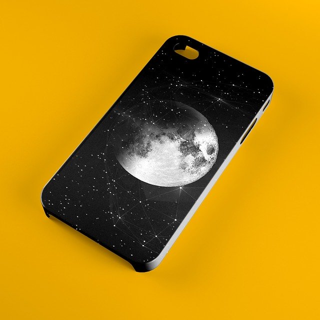 Free download Starry Sky Moon Mobile Phone Shell -  free illustration to be edited with GIMP free online image editor