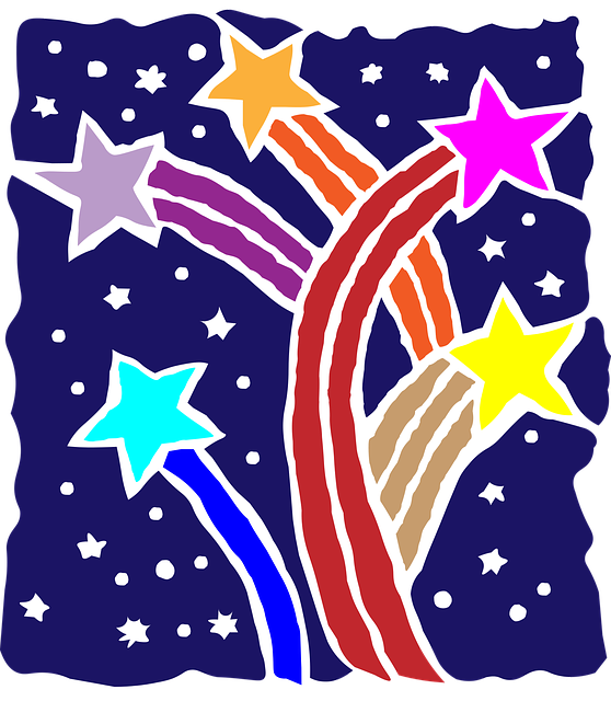Free download Stars Colorful Shooting - Free vector graphic on Pixabay free illustration to be edited with GIMP free online image editor