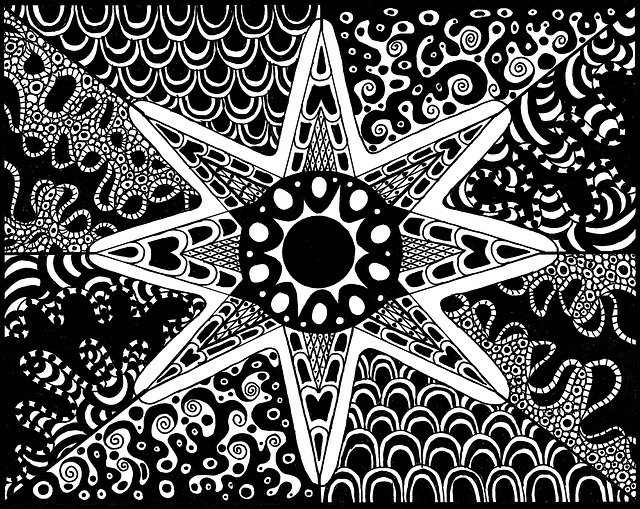 Free download Star Zentangle Pictures Drawing -  free illustration to be edited with GIMP free online image editor