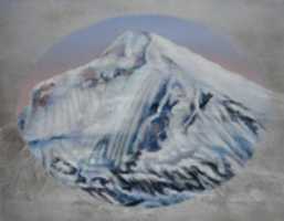 Free download Stas Korolov, Mountain Dhaulagir, Oil And Spray Paint On Canvas, 70x 55 Cm, 2018 free photo or picture to be edited with GIMP online image editor