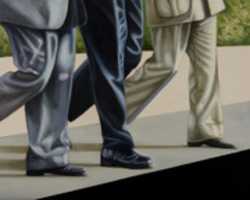Free download Stas Korolov, The Walk ( Rabin, Clinton, Arafat), Oil On Canvas 100x 80 Cm, 2017 free photo or picture to be edited with GIMP online image editor