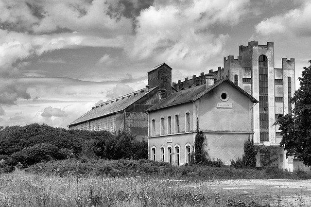 Free download Station Building Abandoned -  free photo or picture to be edited with GIMP online image editor