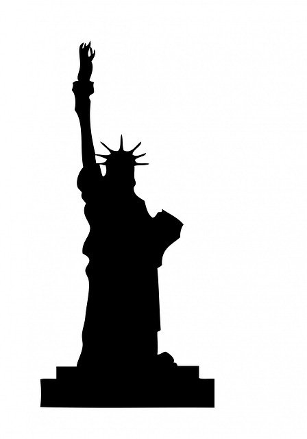 Free download Statue Liberty Black Silhouette -  free illustration to be edited with GIMP free online image editor