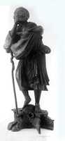 Free download Statuette of Old Man Dressed in Short Draped Garments and Sandals, Carries a Bundle Tied over His Shoulder and Leans on a Staff free photo or picture to be edited with GIMP online image editor