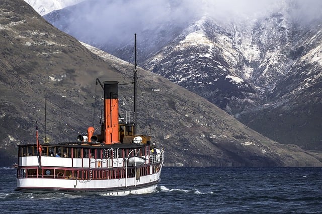 Free download steam boat nature mountains free picture to be edited with GIMP free online image editor