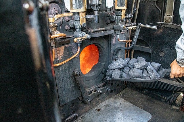 Free download Steam Locomotive Coal Shovel -  free photo or picture to be edited with GIMP online image editor
