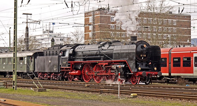 Free download steam locomotive exit station free picture to be edited with GIMP free online image editor