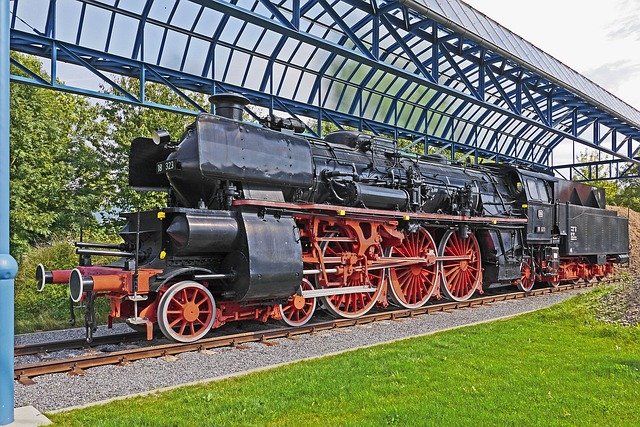 Free download steam locomotive monument offenburg free picture to be edited with GIMP free online image editor