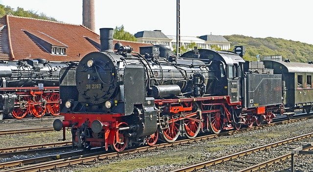Free download steam locomotives railway museum free picture to be edited with GIMP free online image editor