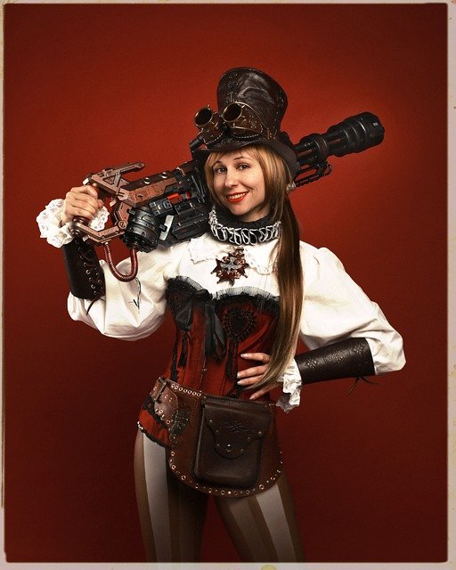 Free download steampunk young woman cosplay image free picture to be edited with GIMP free online image editor