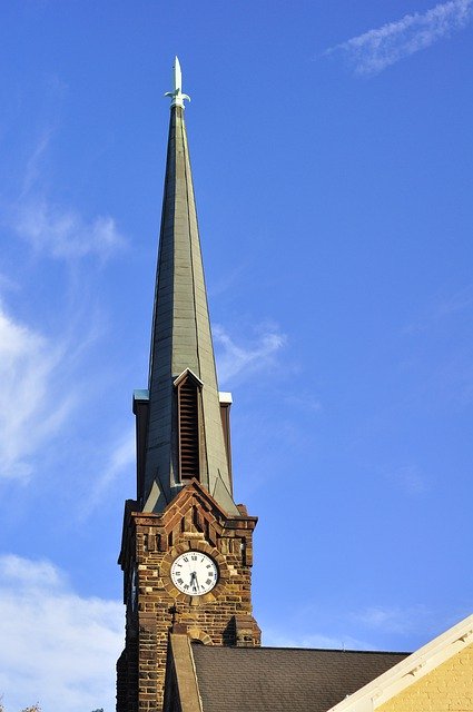 Free download Steeple Church Clock -  free photo template to be edited with GIMP online image editor