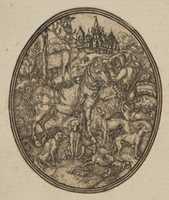 Free download St. Eustace (reduced reverse copy in oval) free photo or picture to be edited with GIMP online image editor