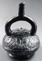 Free download Stirrup Spout Bottle with Fanged Deity free photo or picture to be edited with GIMP online image editor