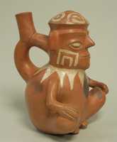 Free download Stirrup Spout Bottle with Seated Figure free photo or picture to be edited with GIMP online image editor