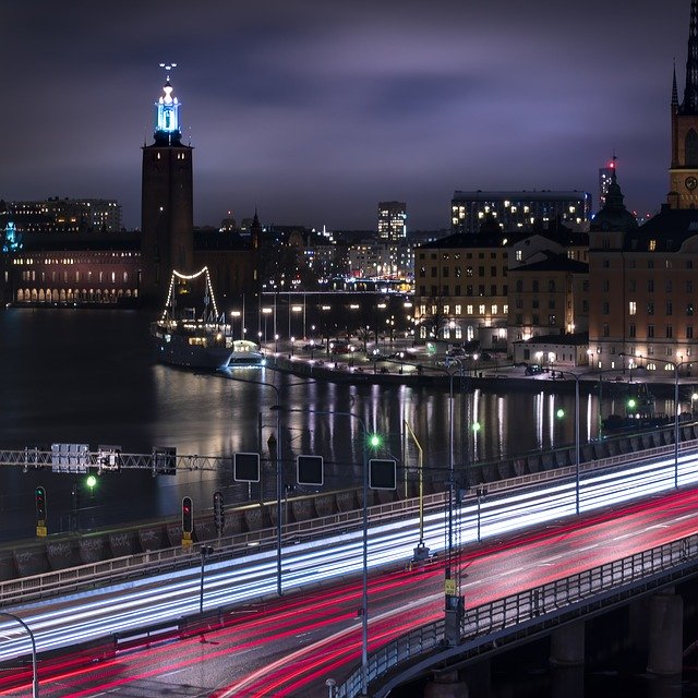 Free download Stockholm Night Sweden -  free photo or picture to be edited with GIMP online image editor