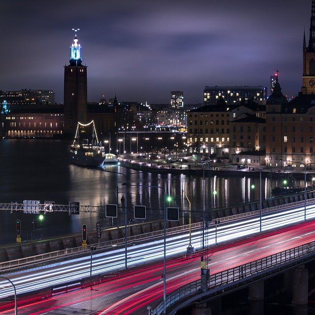 Безкоштовно завантажте Stockholm Night Sweden - безкоштовне фото або зображення для редагування за допомогою онлайн-редактора зображень GIMP