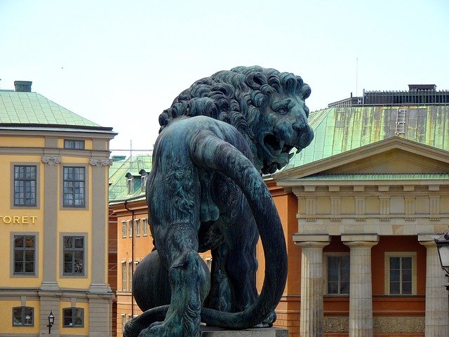 Free picture Stockholm Sweden Lion -  to be edited by GIMP free image editor by OffiDocs