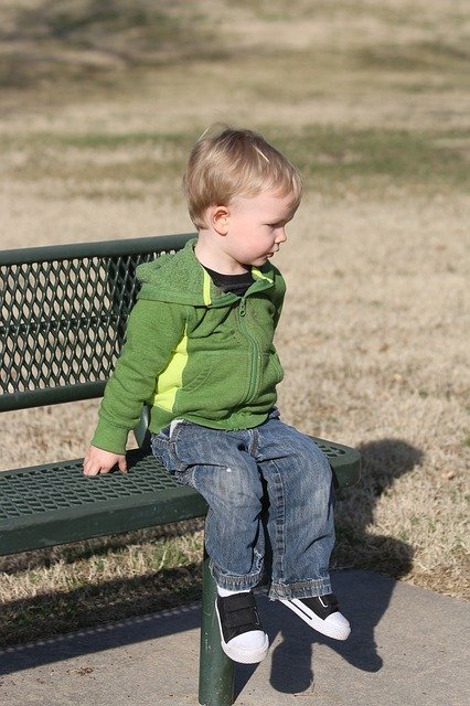 Free download Stoic Kid Bench -  free photo or picture to be edited with GIMP online image editor