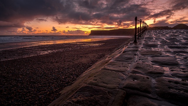 Free download stone ramp saltburn beach free picture to be edited with GIMP free online image editor