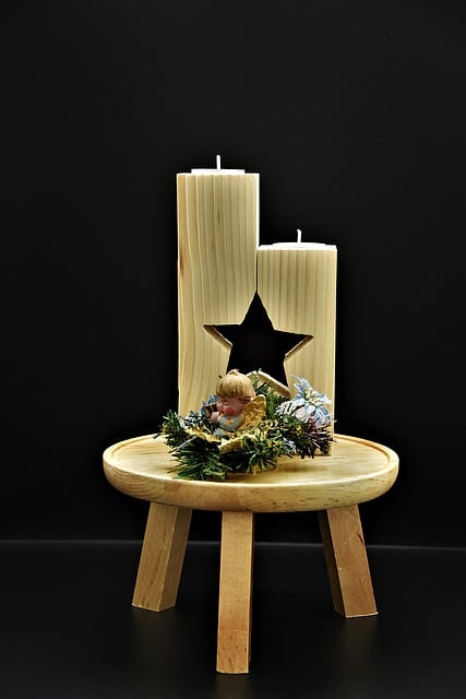 Free download stool wood advent star deco free picture to be edited with GIMP free online image editor