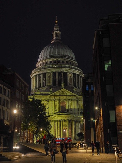 Download gratuito Cattedrale di St Paul London Red - foto o immagine gratis da modificare con l'editor di immagini online di GIMP