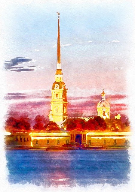Free download St Petersburg Russia Watercolor -  free free photo or picture to be edited with GIMP online image editor