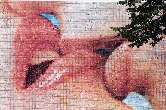 Free download street art mosaic kiss lips love free picture to be edited with GIMP free online image editor