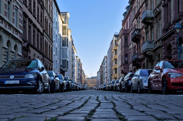 Free download street buildings cars sunset free picture to be edited with GIMP free online image editor