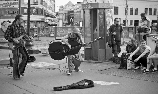 Free download street musicians city road square free picture to be edited with GIMP free online image editor