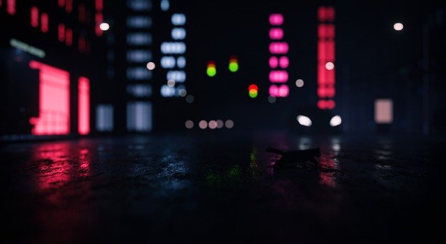 Free download street road asphalt lights neon free picture to be edited with GIMP free online image editor