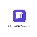 String to CSV converter  screen for extension Chrome web store in OffiDocs Chromium