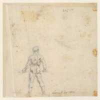 Free download Studies for Hercules Holding a Club Seen in Frontal View, Male Nude Unsheathing a Sword, and the Movements of Water (Recto); Study for Hercules Holding a Club Seen in Rear View (Verso) free photo or picture to be edited with GIMP online image editor