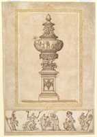 Free download Study of an Urn; Study for the Frieze Decoration around the Urn free photo or picture to be edited with GIMP online image editor