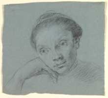 Free download Study of a Woman in Bust-Length Three-Quarter View (recto); Summary Sketch of the Same (verso). free photo or picture to be edited with GIMP online image editor