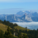 Stunning View of Swiss Alps with Foggy Landscape  screen for extension Chrome web store in OffiDocs Chromium