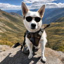 Stylish white dog  screen for extension Chrome web store in OffiDocs Chromium