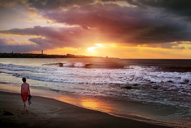 Libreng download Summer Beach Sunrise - libreng larawan o larawan na ie-edit gamit ang GIMP online na editor ng imahe