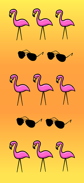Free download Summer Flamingo Sunglasses -  free illustration to be edited with GIMP free online image editor