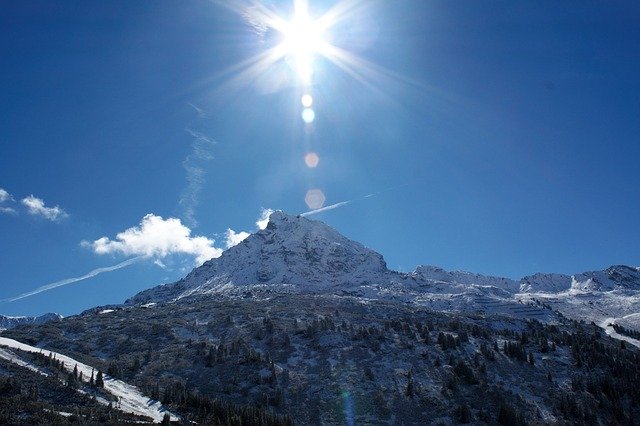 Free download Sun Backlighting Mountains -  free photo or picture to be edited with GIMP online image editor