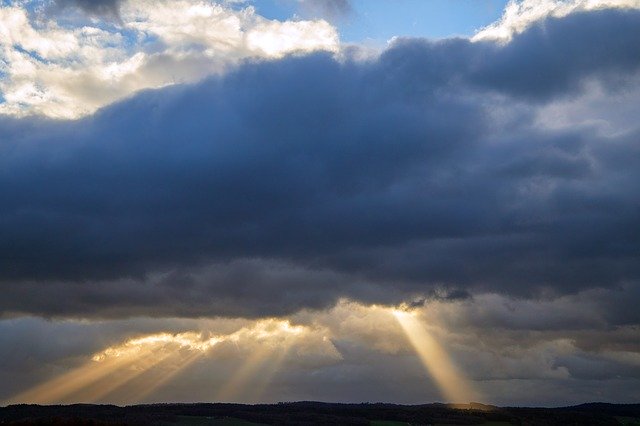 Free download Sunbeam Clouds Sky -  free photo or picture to be edited with GIMP online image editor