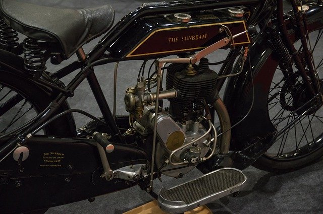 Free download Sunbeam Motorcycle Single Cylinder -  free photo or picture to be edited with GIMP online image editor