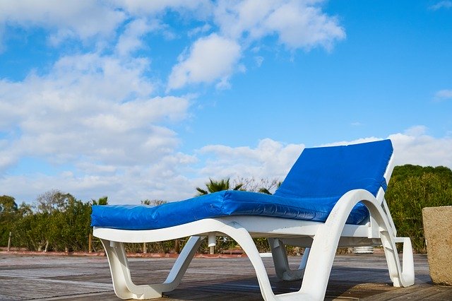 Free download Sunbeds Holiday Blue -  free photo or picture to be edited with GIMP online image editor