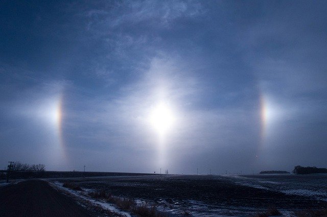 Bezpłatne pobieranie Sundog Winter Cold - bezpłatne zdjęcie lub obraz do edycji za pomocą internetowego edytora obrazów GIMP