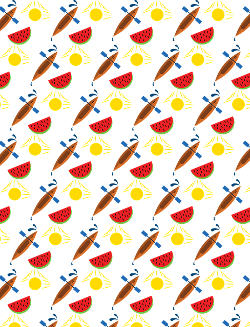 Free download Sun Kayak Watermelon - Free vector graphic on Pixabay free illustration to be edited with GIMP free online image editor